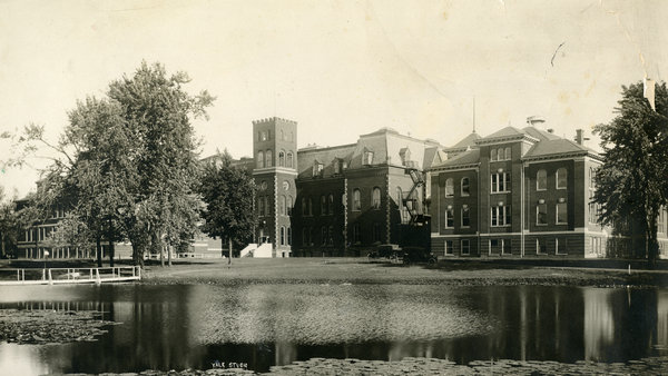 The lake in front of the Normal School