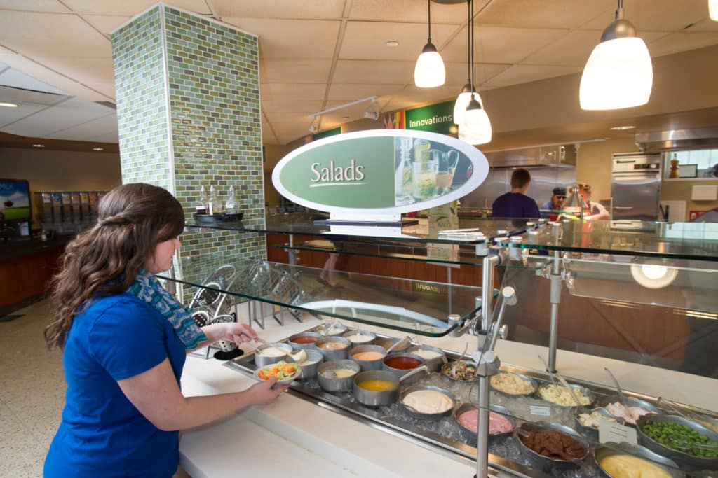 Salad bar in Ryle Hall