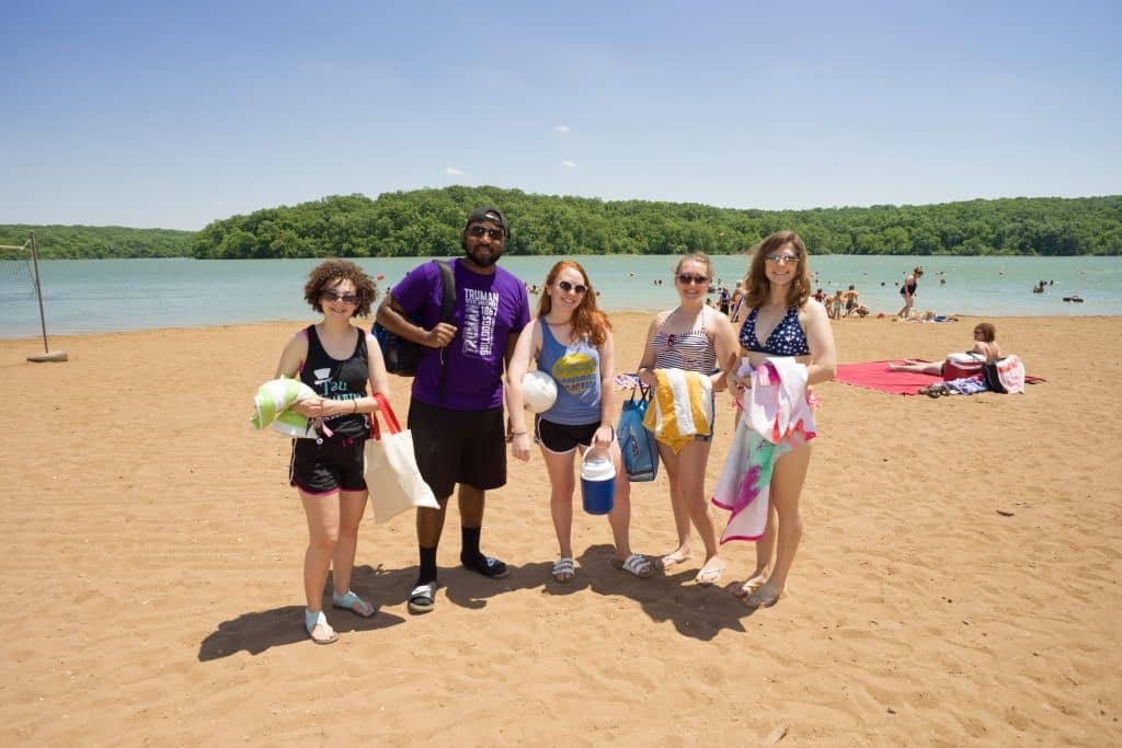 The beach at Thousand Hills State Park