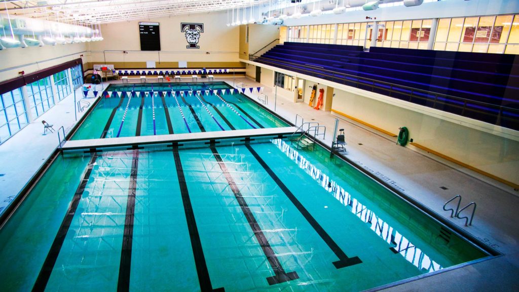 Courses conducted in the swimming pool range from basic swimming to American Red Cross Lifeguard Training to CPR for the Professional Rescuer