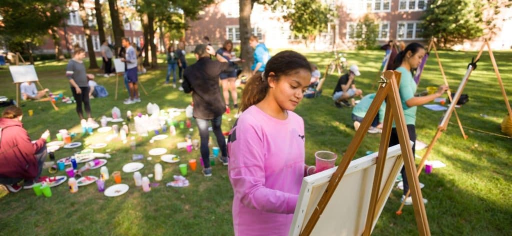 Painting on the Quad