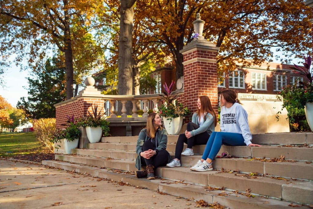 Steps at gateway entrance to the Quad